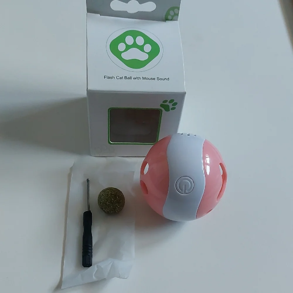 Interactive‎ Pink and White Cat Toy Ball